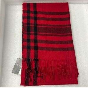 Ralph Lauren Red and Black Plaid Scarf